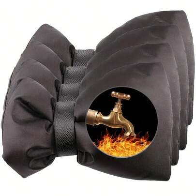 1/2 Pcs Winter Thick Insulated Outdoor Faucet Cover, Gel Oxford Cloth Winter Faucet Antifreeze Protection Cover Outdoor Anti-Icing Protection Cover Faucet Antifreeze Cover Hook And Loop Type