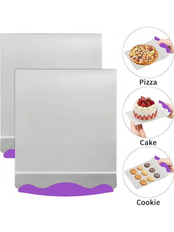 Conjunto de 1 espátula de aço inoxidável para transferência de bolos, ideal para transferir alimentos maiores de assadeiras para grades de resfriamento.