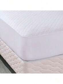 100% Waterproof Mattress Protector With Elastic All Around, Quilted Queen King Size, Various Colors - 白色 - 查看 2
