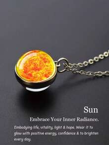 1 Stück Mars & Erde Anhänger Halskette, einzigartiges Geschenkidee für Frauen, Paare, Freunde und Familie