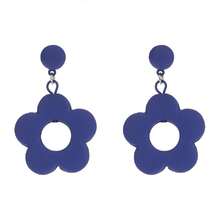 60 70s Big Acrylic Daisy Flower Petal Drop Dangle Earrings Stud Resin Floral For Women Cfboyolorful Summer Y2k Holiday Jewelry{"Color_name":"BlueA"} - 藍色A - 查看 1