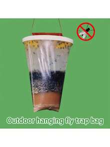 A Water-Soluble Bait Bag Fly Trap Without Bait, A Powerful Water-Soluble Fly Trap, An Outdoor And Courtyard Commercial Fly-Killing Wonder That Can Permanently Trap Fruit Flies And Mosquitoes