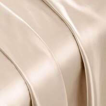 Silky Soft Pink Twin XL Satin Bed Sheets Set, 1 Deep Pocket Fitted Sheet + 1 Flat Sheet + 1 Pillowcase,  In 2025 - 米色 - 查看 7