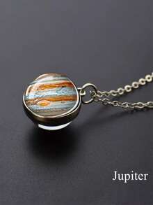 1 Stück Mars & Erde Anhänger Halskette, einzigartiges Geschenkidee für Frauen, Paare, Freunde und Familie