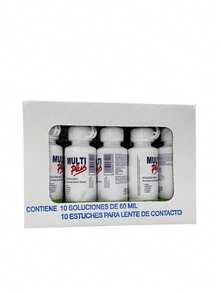 Multiplus Solución Limpiadora para Lentes de Contacto Blandos 60 Ml con 10 piezas - Menos de 120 ml - Ver 2