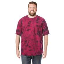 KingSize Men's Big & Tall Shrink-Less Lightweight Pocket Crewneck T-Shirt - 紅色大理石 - 查看 1