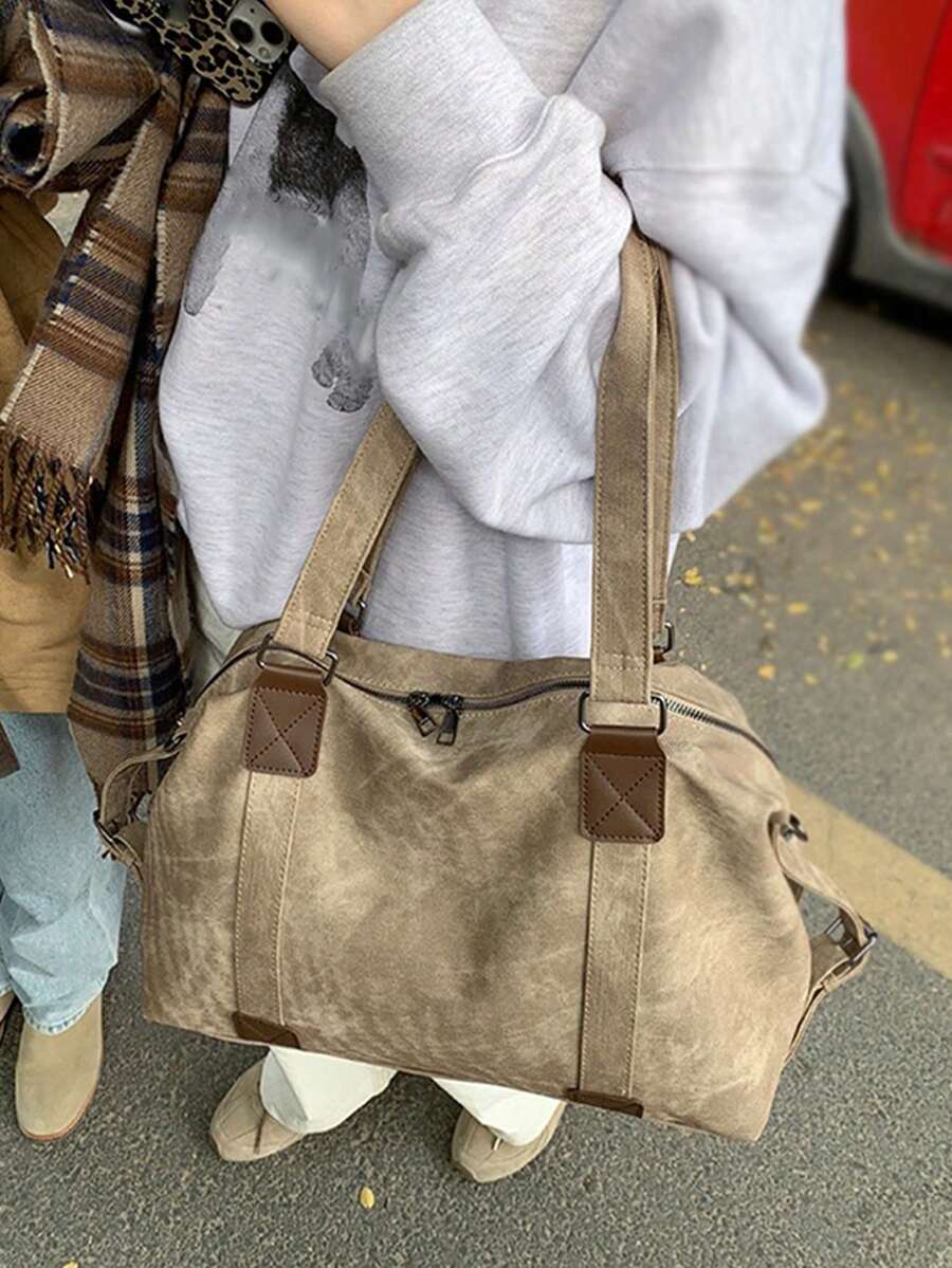 New Large Capacity Short Trip Travel Bag, Lightweight Outdoor Commute Shoulder Bag, Crossbody Bag, Handbag Tote For Women