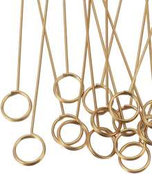 Portatarjetas de Metal Floral, 50 Piezas Clips de Selecciones Florales Arreglo Floral Reutilizable Porta Tarjetas de Dorado Porta Tarjetas Florales de Alambre Selección de - En forma de corazón - Ver 8