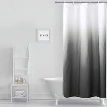 YI & ZE Black Ombre Shower Curtain Sets For Bathroom Accessories Fabric Polyester Waterproof Modern Shower Curtain Liner With 12 Hooks W36xL72{"Color_name":"Black","Size_name":"36\"Wx72\"L(Packof1)"} - 多色16 - 查看 2