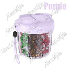 7-Compartment Pill Organizer, Pill Box Suitable For 7 Days/Week, 7 Large Compartments Portable Supplement Container, Large Capacity Plastic Travel Pill Box, Available In Large And Medium Sizes - Multicolor - View 7