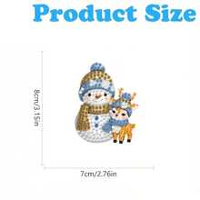 Set de 6 imanes de nevera de diamantes de imitación hechos a mano, muñeco de nieve y amante de los deportes de dibujos animados, set de imanes de arte de pintura de diamantes, decoración del hogar, ideal para Halloween, regalos de Navidad