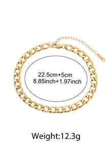 1pc Stainless Steel Anklet, Minimalist Anklet For Women, Suitable For Daily Wear And Jewelry Gift - Anklet - View 2