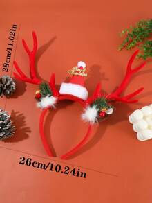 Christmas Deer Antler Headband, Mori Style Faux Deer Antlers, Adult Deer Antler Headpiece, Large Elk Antler Hair Hoop Cute Christmas Hat Decor, Suitable For Christmas Decoration, Party, Holiday Gift, School Performance - Multicolor - View 8