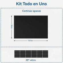 Pelcula Opaca Para Ventana De Dormitorio, Las cortinas opacas porttiles vienen con 20 correas de, Adecuado para cortinas opacas temporales cuando se viaja en vehculos recreativos 147*254cm - 147*99 cm - Ver 3