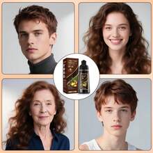 Shampoo Tinte Instantáneo 4 en 1 para Mujer y Hombre - Suave, Cobertura de Canas y Larga Duración - Color Café Oscuro - CAFÉ OSCURO - Ver 7