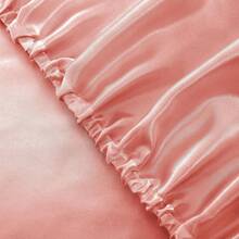 Silky Soft Pink Twin XL Satin Bed Sheets Set, 1 Deep Pocket Fitted Sheet + 1 Flat Sheet + 1 Pillowcase,  In 2025 - Blush Pink - 查看 7