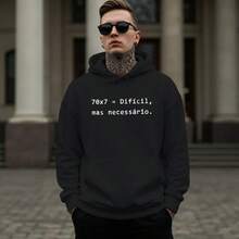Blusa Moletom Masculina Canguru Capuz Perdão 70x7 C83 Casual Street Inverno Frio - Preto - Visão 4