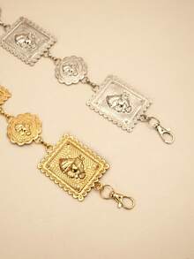 Cadena de cintura de metal bohemia vintage, accesorio de cadena versátil con decoración animal, adecuado para mujeres en todas las estaciones