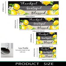 1 pieza Alfombra impresa con patrón de limón, tapete de lana sintética - Altamente absorbente, fácil de limpiar, adecuado para decoración del hogar, estilo rústico, entrada, interior, habitación, cocina, comedor, oficina pequeña/oficina en casa, fregadero, lavandería, felpudo, alfombrilla de cocina, alfombrilla antideslizante