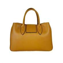 Genuine Hammered Leather Handbag With Removable Shoulder Strap – Dafne Model | Made In Italy - Nero - View 4