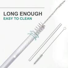 8 Pack Straws IceFlow Stainless Steel Tumbler, Reusable Straws - Trong sáng - Xem 6