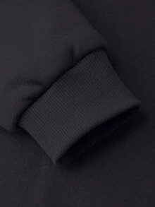 Mädchen-Sweatshirt aus Baumwolle mit überschnittenen Schultern, dicker Stoff, warm und verdickt, Rundhals-Sweatshirt für Herbst und Winter, lockeres, lässiges Sweatshirt, lange Ärmel, geeignet für Kleidung bei kaltem Wetter