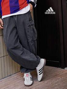 Adidas 阿迪达斯 STADT 经典低帮运动鞋“T 型鞋”经典运动风鞋款，复古足球鞋，绒面革鞋面及细节，阿迪达斯 Originals (EVA) 一体式外底 - 淺灰色 - 查看 4