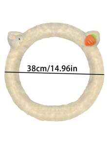 1pc New Rabbit & Carrot Plush Cute Car Steering Wheel Cover, Winter - one-size - View 6