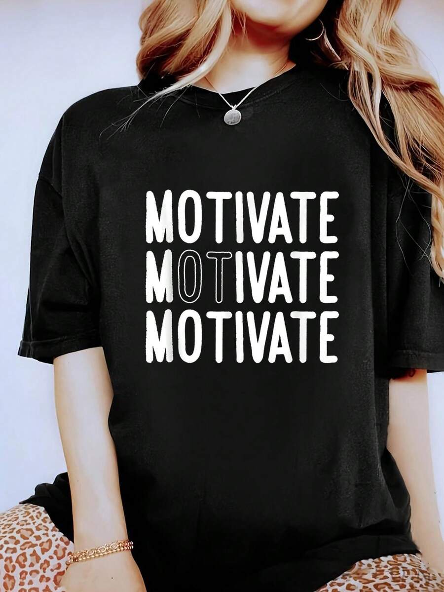 OT Motivate Occupational Therapist T-Shirt - Women's Clothing Printed Graphic Tee For T-Shirt Lovers For All Seasons