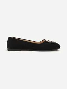 Weiche klassische Ballettschuhe Damen Lässig Büro/Arbeit Frühling/Herbst - Schwarz - Übersicht 3