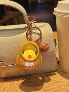 1 件卡通水豚夜灯钥匙扣，可爱夜光海豚包包吊坠，氛围灯钥匙扣，太空舱，送给朋友的完美礼物，汽车配件包包挂饰，适合学校哥特 Y2k 背包 - 彩色 - 查看 7