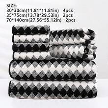 8-teiliges graues Handtuch-Set, 2 Badetücher, 2 Handtücher und 4 Waschlappen - hochabsorbierend, schnelltrocknend, super weich aus Mikrofaser, flauschiges Badezimmer-Handtuch-Set für Schönheitssalon, Hotel, Sport, Zuhause, Handtücher, Hautpflege-Badetücher