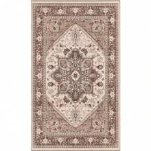 Soft Neutral Area Rugs 5x7, Washable Rug With Non Slip Backing, 5 X 7 Faux Cashmere Low-Pile Carpet, Cream White & Blue & Light Brown,  2025 Design - 卡其色 - 查看 8