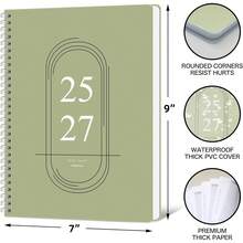 Monthly Planner 2025-2027, July 2025 - June 2027, X 9, 2 Year Calendar 2025-2027 Monthly Planner, 24 Month Calendar School & Office - 米色 - 查看 4