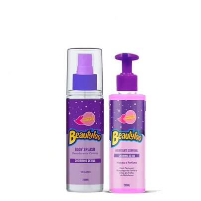 Kit Body Splash Vegano e Hidratante Corporal Cheirinho Beautyloo Face Beautiful 200ml