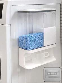 1个壁挂式洗衣液分配器 - 多功能收纳，可放置洗衣香氛增香剂，带杯子 - 彩色 - 查看 2