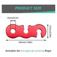 Guyline Spanner Aluminium-Legierung Guyline Seilspanner Zeltleinen Spanner Paracord Spanner für Outdoor Zelt Camping Wandern Zubehör