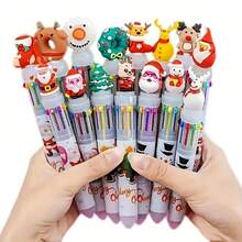 Christmas Ten-Color Pen Cartoon Design, Christmas Gift, Ten-Color Ballpoint Pen - Multicolor - View 8