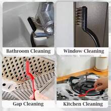 8件套，燃气灶长柄多功能清洁工具，铜线炉灶油污清洁刷，瓷砖缝隙清洁刷，耐用，重型清洁工具，多功能清洁刷，家居清洁除锈工具，焊渣清洁剂，耐用刷子，重型刷子，优质钢，耐用材料，清洁工具 - 彩色 - 查看 5