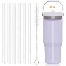 Replacement Straws Compatible With  IceFlow Flip Straw Tumbler 30 Oz64 OzAccessories Included 6 Straws 1 Cleaning Brush Not For  Ice Flow 2.0 Flip Tumbler 30 Oz 64 Oz - 無色 - 查看 1
