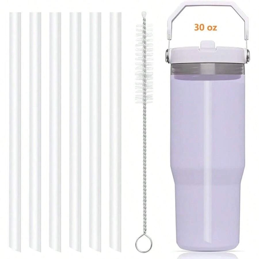 Replacement Straws Compatible With IceFlow Flip Straw Tumbler 30 Oz64 OzAccessories Included 6 Straws 1 Cleaning Brush Not For Ice Flow 2.0 Flip Tumbler 30 Oz 64 Oz - 無色 - 查看 1