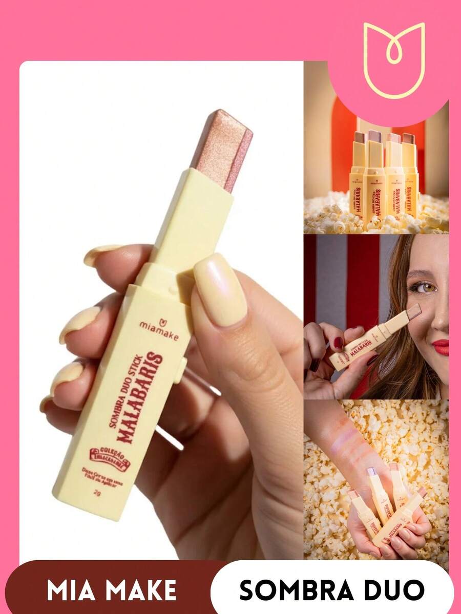 MIAMAKE MIA MAKE DUO STICK EYESHADOW MALABARIS - LIGHT NUDE - View 1