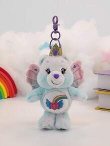 Care Bears 15cm 蝴蝶翅膀絨毛吊飾 尖叫 BB 音卡通熊 包包掛飾 填充吊飾 背包裝飾 粉絲專屬 - 彩色 - 查看 3