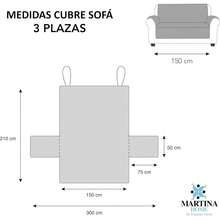Martina Home Diamond - Funda de sofá Reversible (3 plazas, Acolchada), Color Beige - Burdeos - Ver 5