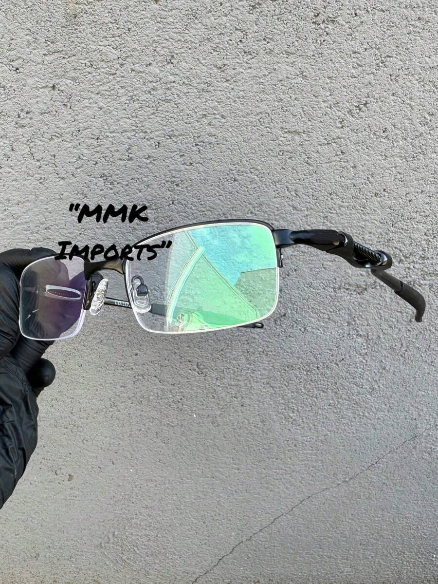 Eyeglass Frame/ Eyeglass Frame With Non-Prescription Lenses/ Spring Rest Magnifier/ Villain Magnifier - 黑色 - 查看 1