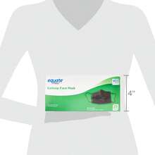 Equate Disposable Earloop Face Masks, Black (25 Count Per Pack) - 3-Pack Value Set