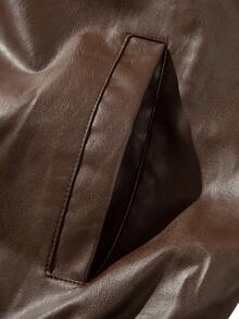 جاكيت جلدية رجالية كاجوال فضفاضة، مناسبة للخريف والشتاء