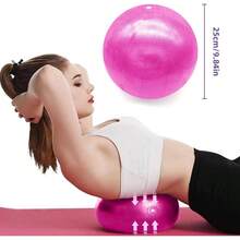 2pcs Pelota Fitness para Yoga y Pilates, Pelota Yoga de 25, 50*100cm Pelota Pilates Cacahuate, Anti - Pinchazos, para Ejercicios Gimnasia, Preparacin al Parto, AerbicBomba de Aire Incluida - rosa - Ver 10