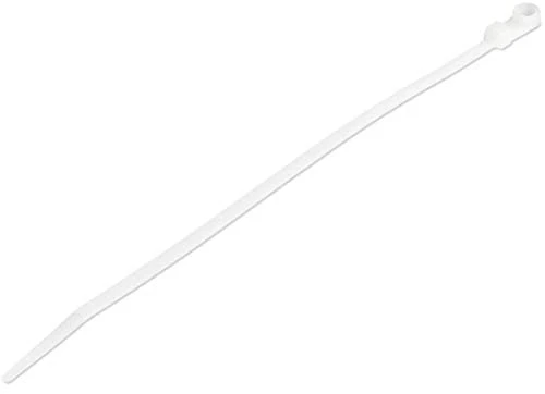 StarTech.com Bridas sujetacables de 20cm con perforación de montaje - 4 mm de ancho, para grupo de cables de 52 mm, soportan 22 kg de tensión, de Nylon 66, UL, paquete de 100