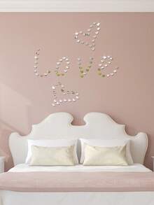 100 قطعة من ملصقات المرآة القلبية الشكل اللاصقة ذاتيًا من الأكريليك، ملصقات قلب صغيرة عاكسة مقاومة للماء، مناسبة لديكور المنزل، الجدران المميزة، مشاريع الحرف اليدوية DIY، وديكورات الحفلات أو الزفاف - متعدد الألوان - مشاهدة 8